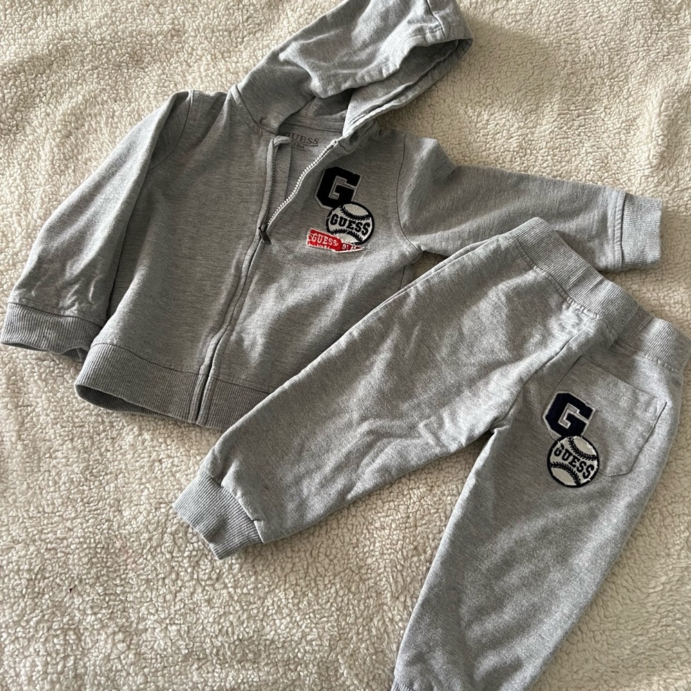 Baby/Toddler Gray Guess Sweatsuit - 18 Months